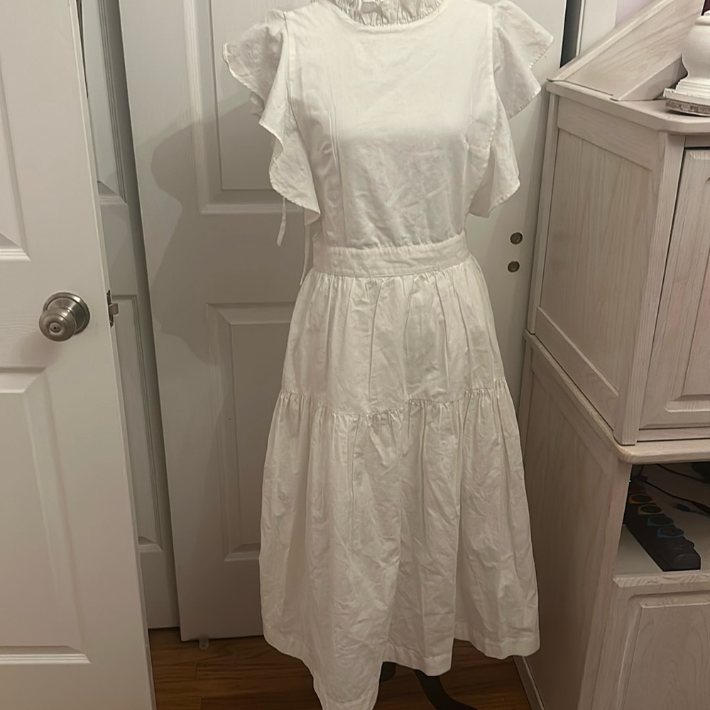 Urban Outfitters + Lara Ashley Boho white boho Chloe dress in size small